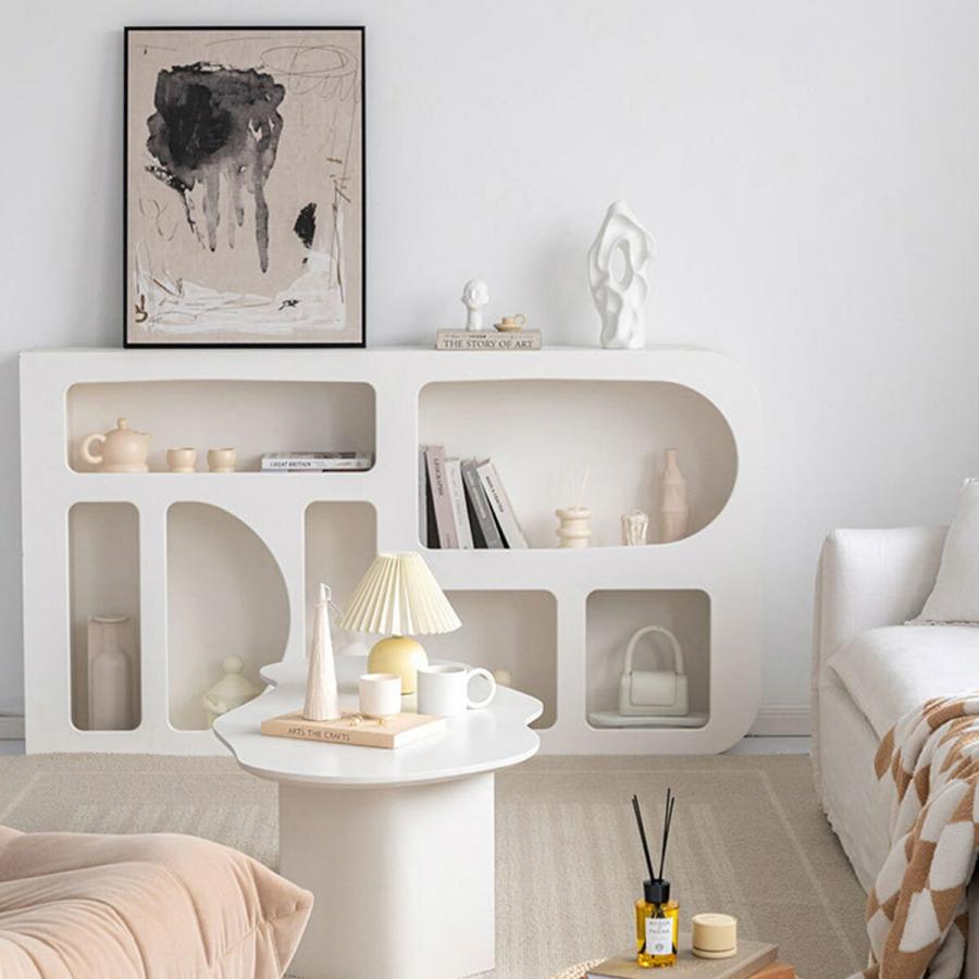 VeroMan ローテーブル リビングテーブル ホワイト 白 雲のような