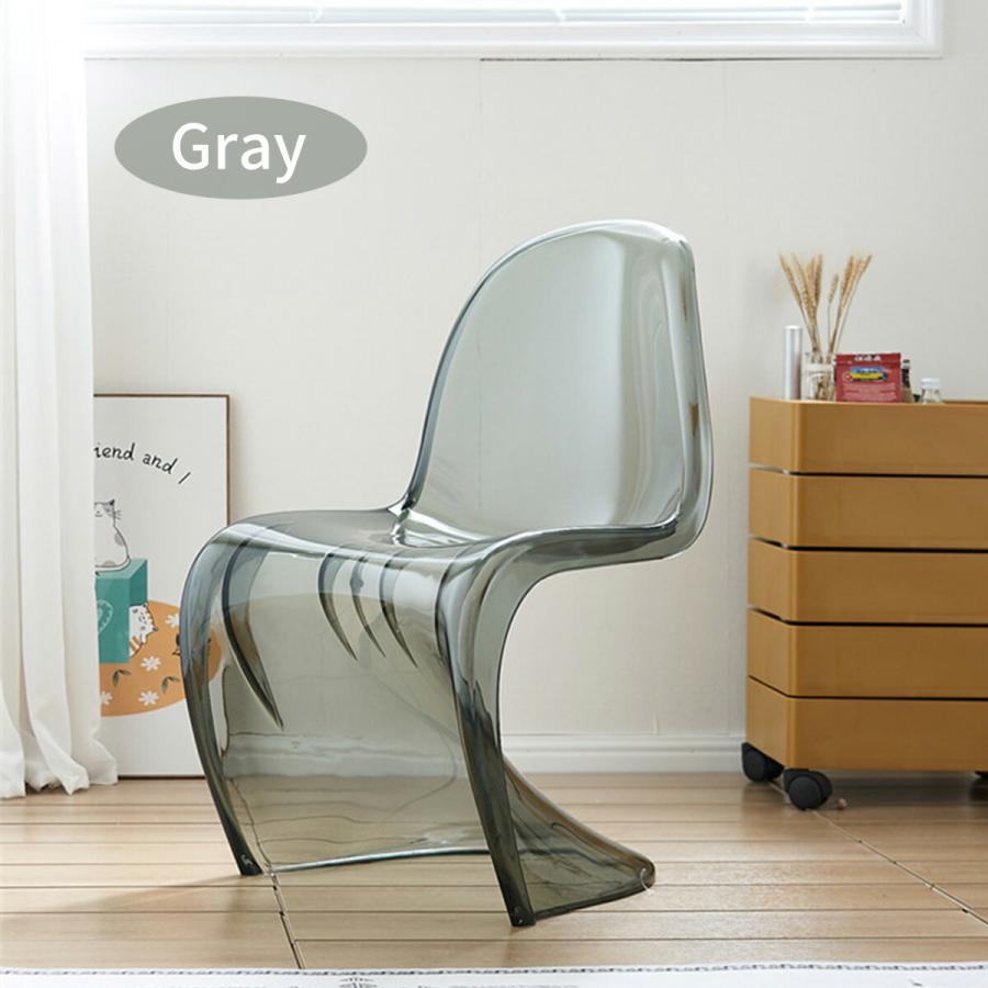 VeroMan クリア椅子 透明 チェア 一体成型 デザイナーズチェア