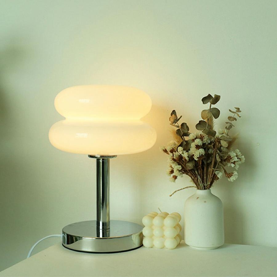 VeroMan テーブルランプ マカロン ベッドサイドランプ 卓上ライト USB  