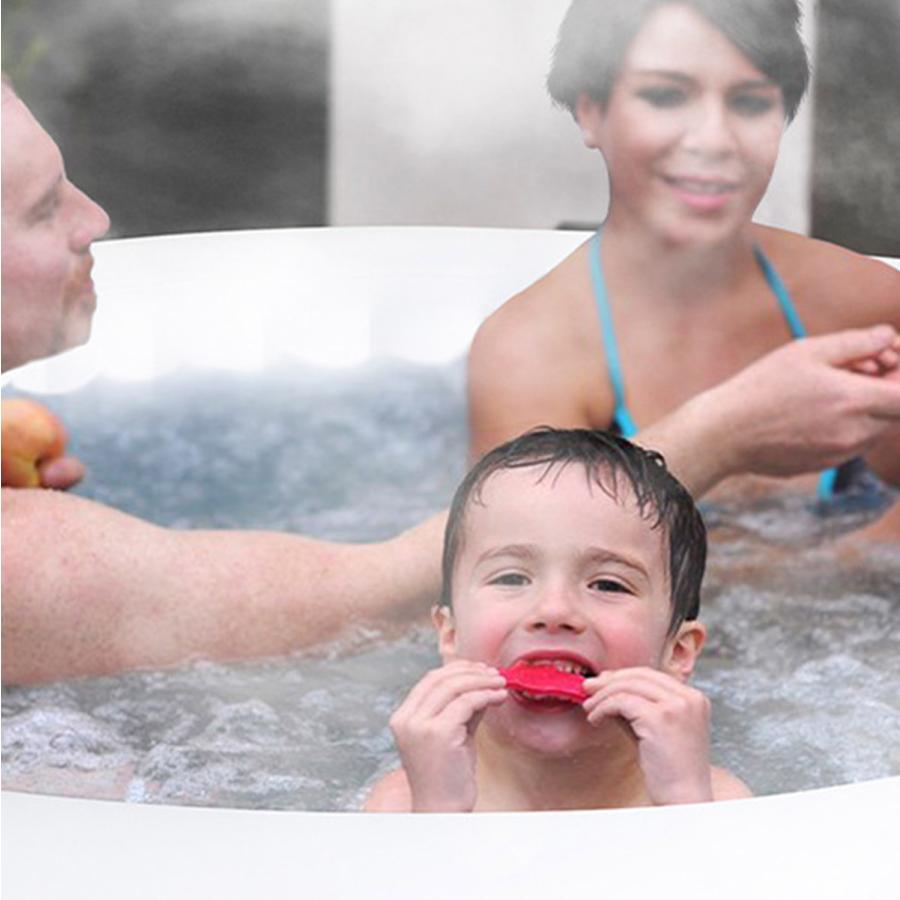 VeroMan ジャグジー バスタブ 空気で膨らむ ホームスパ ジェッドバス インフレターブル 浴槽 お風呂 バブルプール 定温加熱 木目 屋外 家庭用 - 11