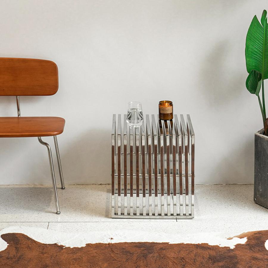 KRISTALIA / CU スツールベンチ・サイドテーブル 小] VeroMan ステンレス メタル サイドテーブル スツール ベンチ