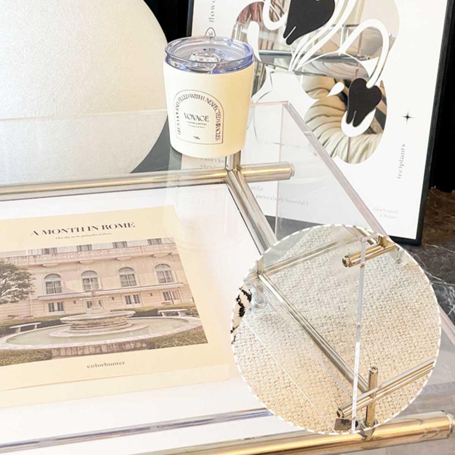 VeroMan クリアサイドテーブル サイドテーブル ソファサイド ガラス