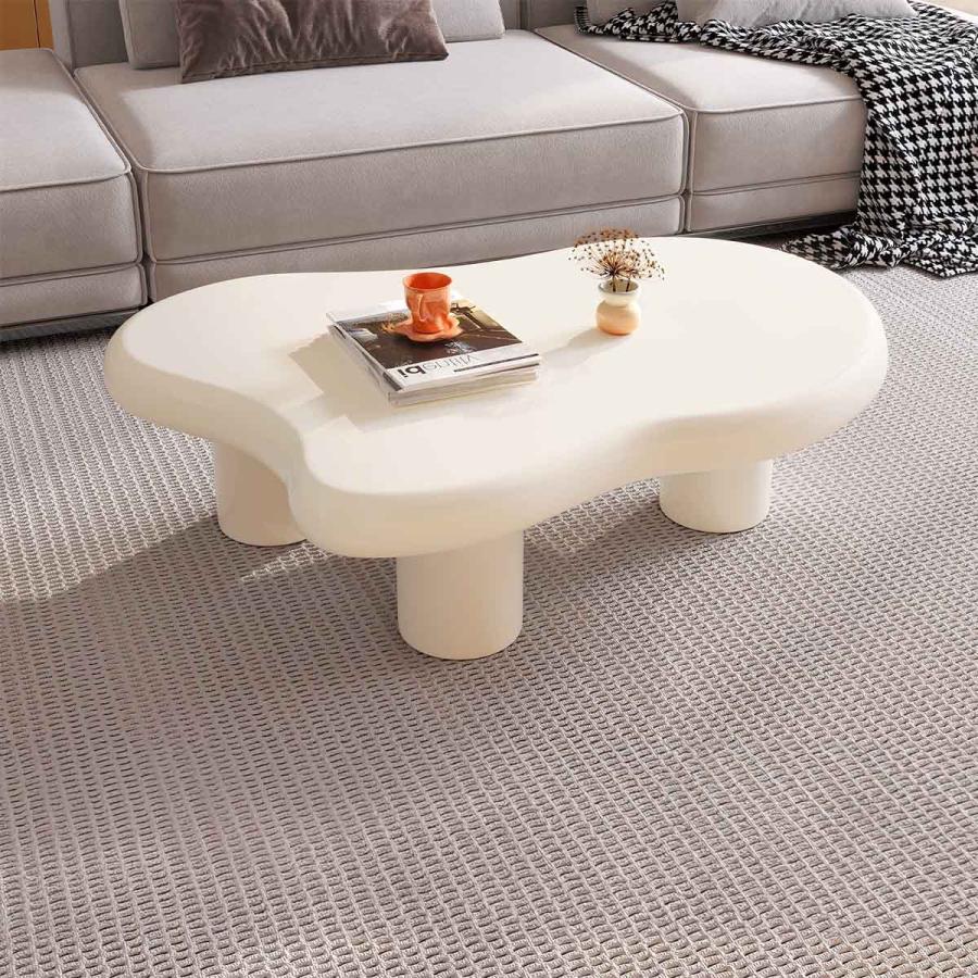 100cm] VeroMan うねうね 雲 コーヒーテーブル ウェーブ ローテーブル