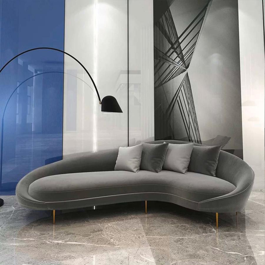 VEROMAN アーチ型 曲線デザイン ソファ やわらかフォルム やさしい座り