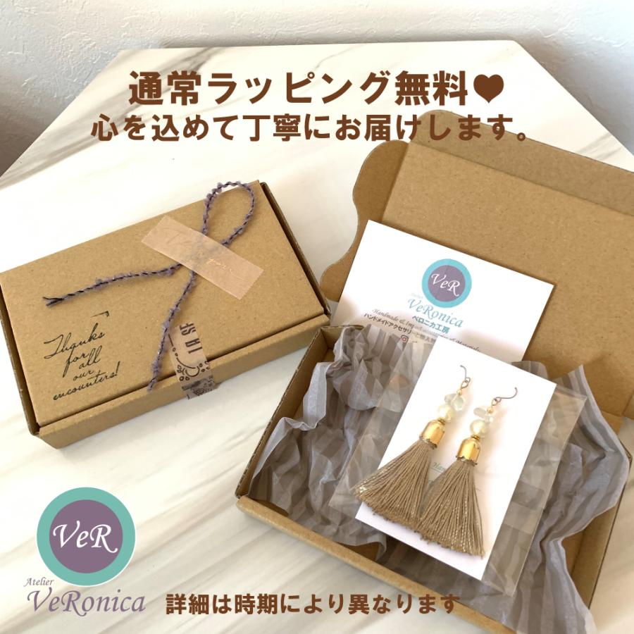 ワイヤーフラワーとコットンパールのピアス　花　ハンドメイド　ビーズ　おしゃれ｜veronicayshop｜06