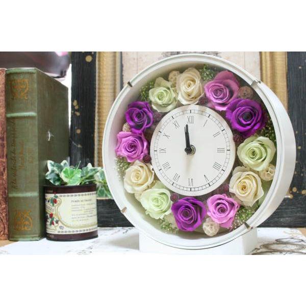 プリザーブドフラワー　ギフト　送料無料 「花時計」 誕生日　ギフトに最適