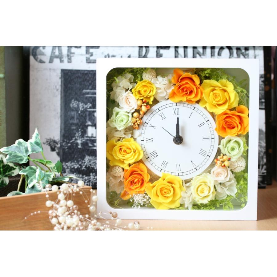 プリザーブドフラワー　送料無料 「New花時計」 結婚式・新築祝いに :it57:Atelier Verreblanc - 通販 -  Yahoo!ショッピング
