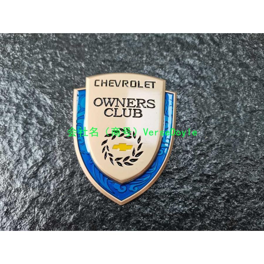 04.発売★シボレー Chevrolet ステッカー エンブレム 金属製 CLUB カバー 自動車ロゴ入り キズ隠し 20228256794