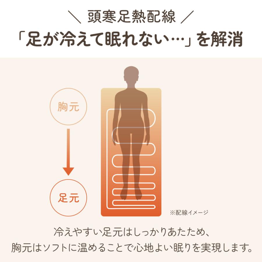 電気毛布 敷き毛布 洗える 洗濯可 丸洗い ダニ退治 室温センサー 節電 キャンプ 電気代 毛布 180cm x 85cm NA-08SL 頭寒足熱 電気敷き毛布 電気敷きパッド | なかぎし | 05