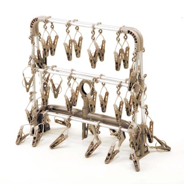 ハンガー 引っ張るだけ 洗濯バサミ アルミ 洗濯ばさみ 折りたたみ 物干し 角ハンガー 物干しハンガー 簡単 横持ちアルミハンガー 40ピンチ 40個 | ブランド登録なし | 03