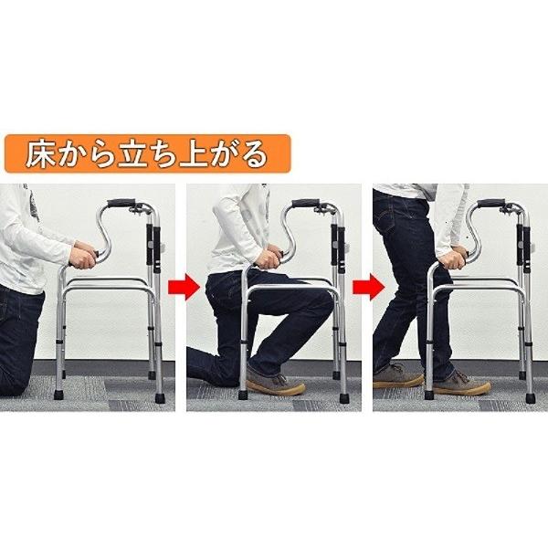 歩行器 高齢者 介護 室内 屋外 軽量 歩行器 折りたたみ 歩行補助具 歩行補助 歩行補助器具 杖 トイレ 手すり 固定型歩行器 歩行補助 リハビリ 敬老の日 | ブランド登録なし | 03