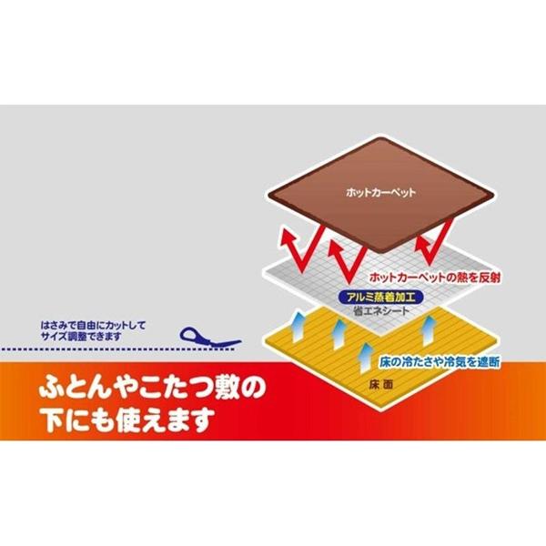 アルミシート 断熱 厚手 ホットカーペット用断熱シート 2畳 2mm 断熱シート 床 断熱マット 省エネシート 180×180cm ホットカーペットの下に敷くもの | ブランド登録なし | 02