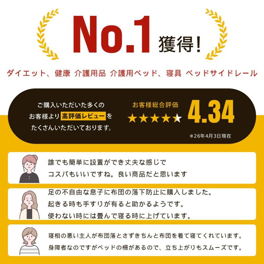 ベッドガード 介護 転落防止 ベッドフェンス ベッド 後付け 柵 手すり パイプガード 折りたたみ 転落防止柵 布団落下防止 布団ずれ防止 | ブランド登録なし | 01