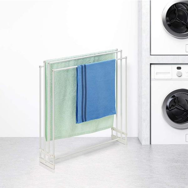 室内干し バスタオルスタンド ホワイト 室内物干し 物干しスタンド 物干し台 室内 部屋干し 室内物干し スタンド バスタオル タオル セキスイ STIK-B4 | ブランド登録なし | 01