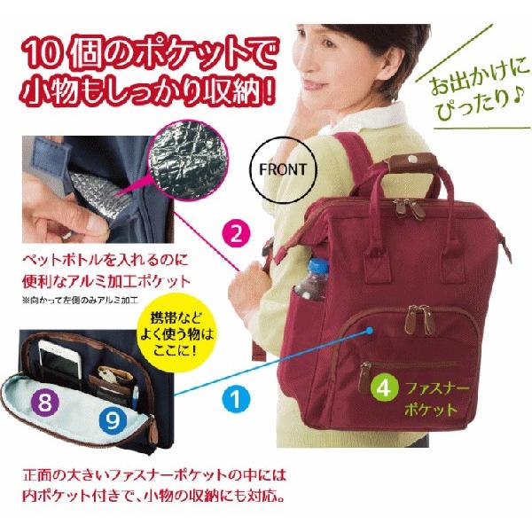 リュック レディース 50代 大容量 軽量 小さめ おしゃれ バックパック リュックサック ガバッと開くトラベルリュック バッグ デイバッグ | ブランド登録なし | 04