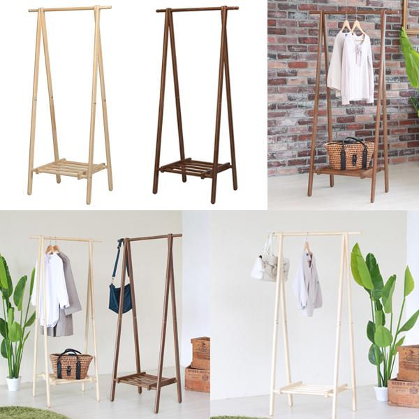 ハンガーラック 木製 折りたたみ おしゃれ スリム 棚付き 北欧 新生活 一人暮らし 洋服掛け ラック ブティックハンガー 75cm コートハンガー | 永井興産 | 03