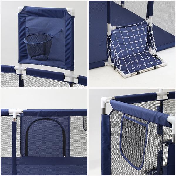ベビーサークル ソフトベビーサークル メッシュ 四角 120×180cm 扉付き