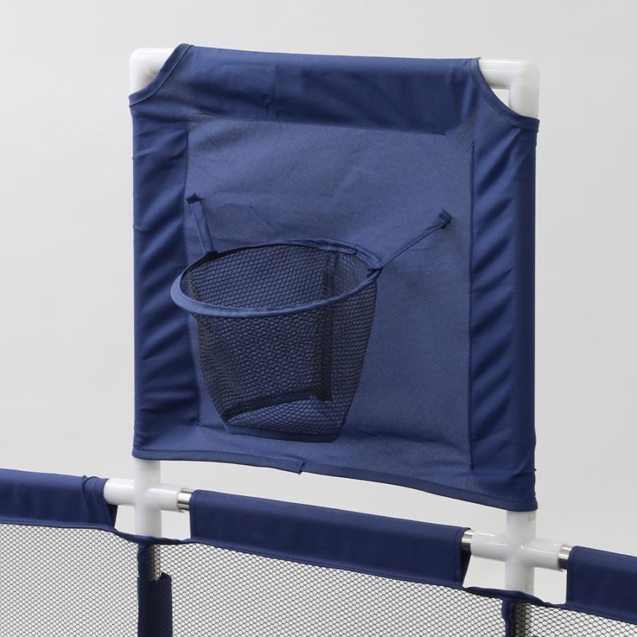 ベビーサークル ソフトベビーサークル メッシュ 四角 120×180cm 扉付き 
