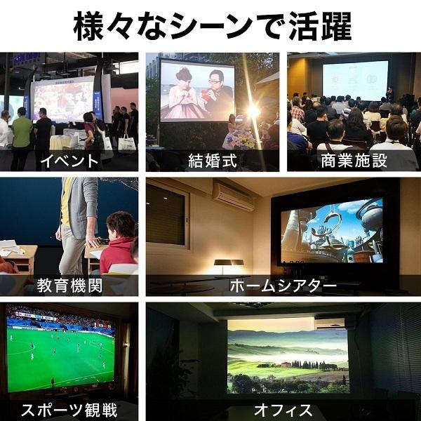 プロジェクタースクリーン 100インチ 吊り下げ 壁掛け 家庭用 4K対応 
