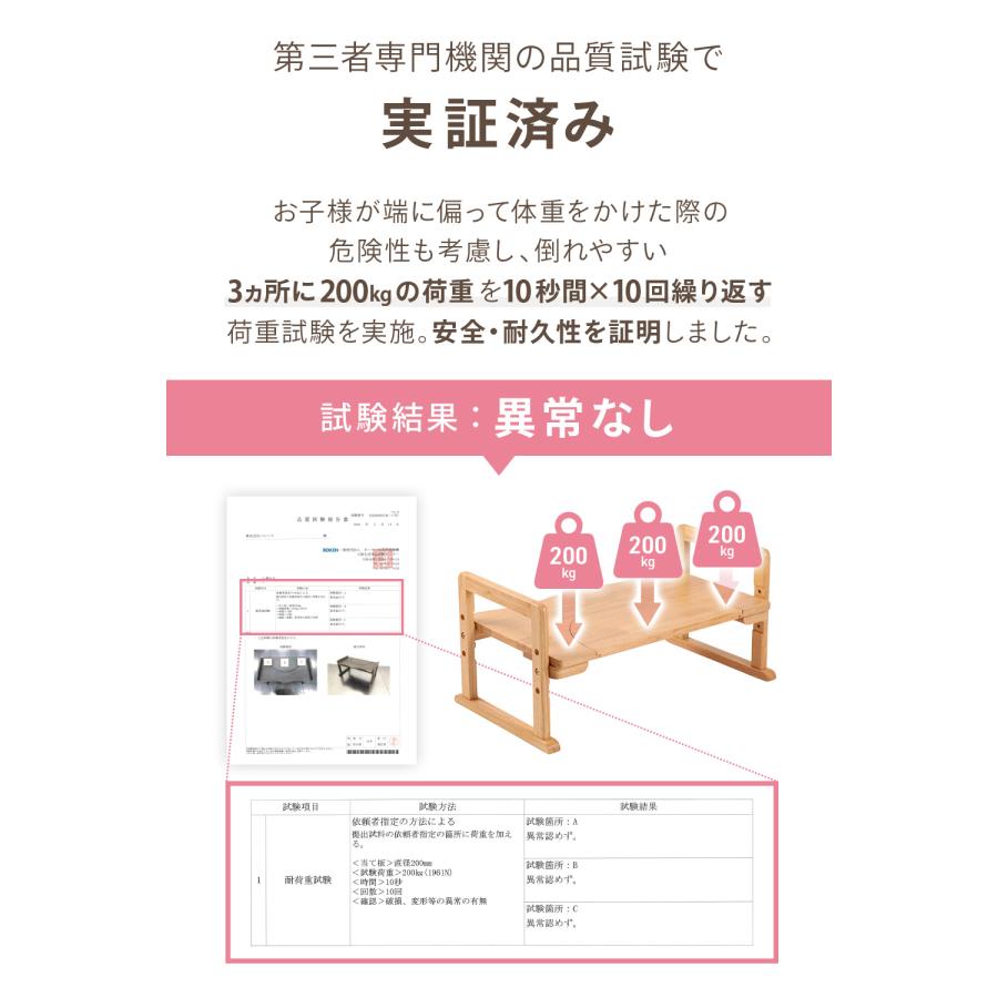 トイレ 踏み台 木製 子供 トイトレ 高さ調節 ステップ 品質検査済 耐荷重200kg 天然木 踏ん張り台 トイレ用踏み台 こども キッズ トイレトレーニングの画像