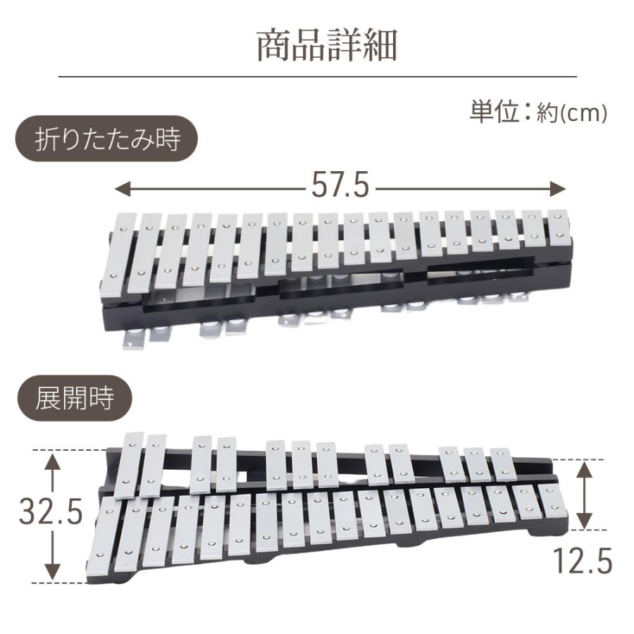 グロッケン　練習用　マレット付き　ケース付き グロッケン 練習用 マレット付き ケース付き 鉄琴 楽器 子供