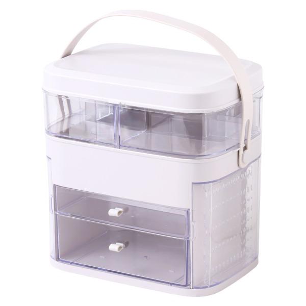 メイクボックス 鏡付き 大容量 持ち運び コスメボックス 軽い 化粧品