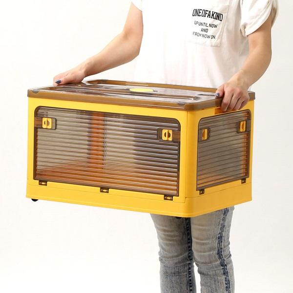 収納ボックス 折りたたみ 4個セット 収納ケース 5面開き 積み重ね ふた