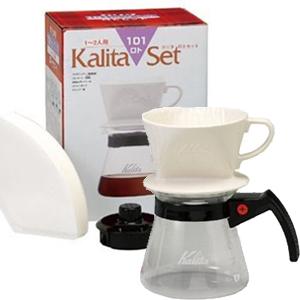 陶器製ストライプ模様コーヒードリッパーセット 陶器製ストライプ模様コーヒードリッパーセット 陶器製