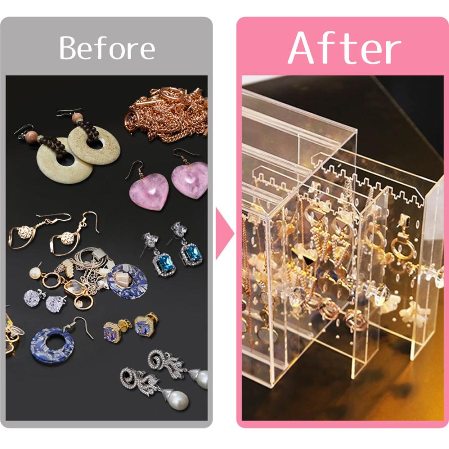 アクセサリーケース クリア アクセサリースタンド 収納 ピアス収納