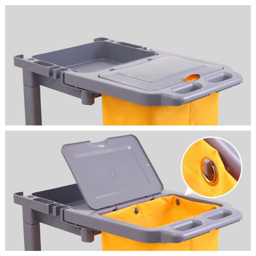 清掃カート 業務用 モップホルダー フタ付き 90L 清掃ワゴン 業務用