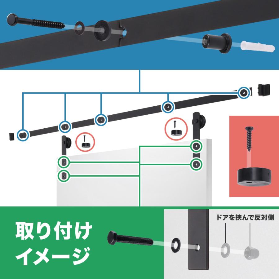 アウトセット吊り戸 アウトセット引戸 金具 戸車 室内ドア 部屋 ドア レールドア アウトセット引き戸 DIY 新築 リフォーム 後付け 吊り戸レール 吊り扉 上吊り Relieve - 通販 - Yahoo ショッピング