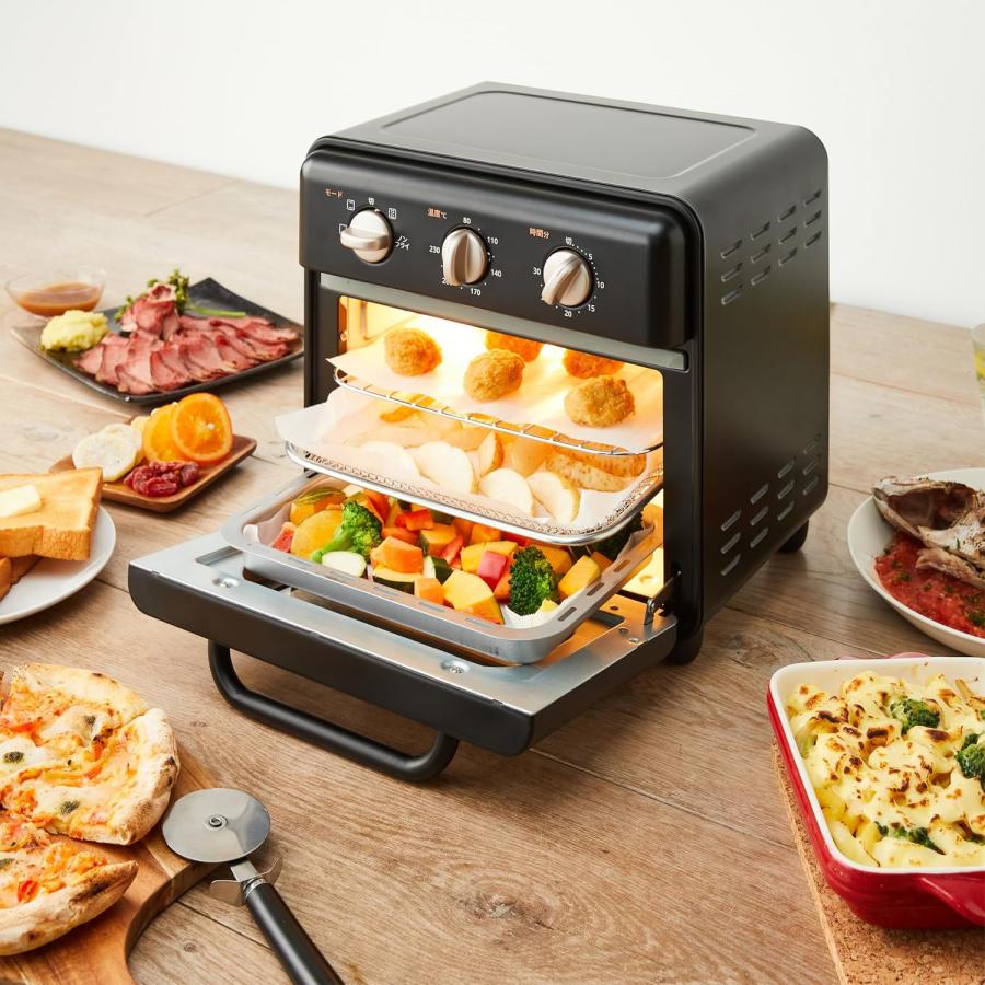 トースター 2枚焼き オーブントースター ノンフライオーブン 30分