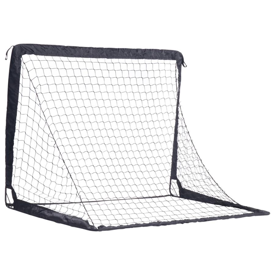 サッカーゴール 折りたたみ 2個セット 124×95cm ブラック 収納バッグ