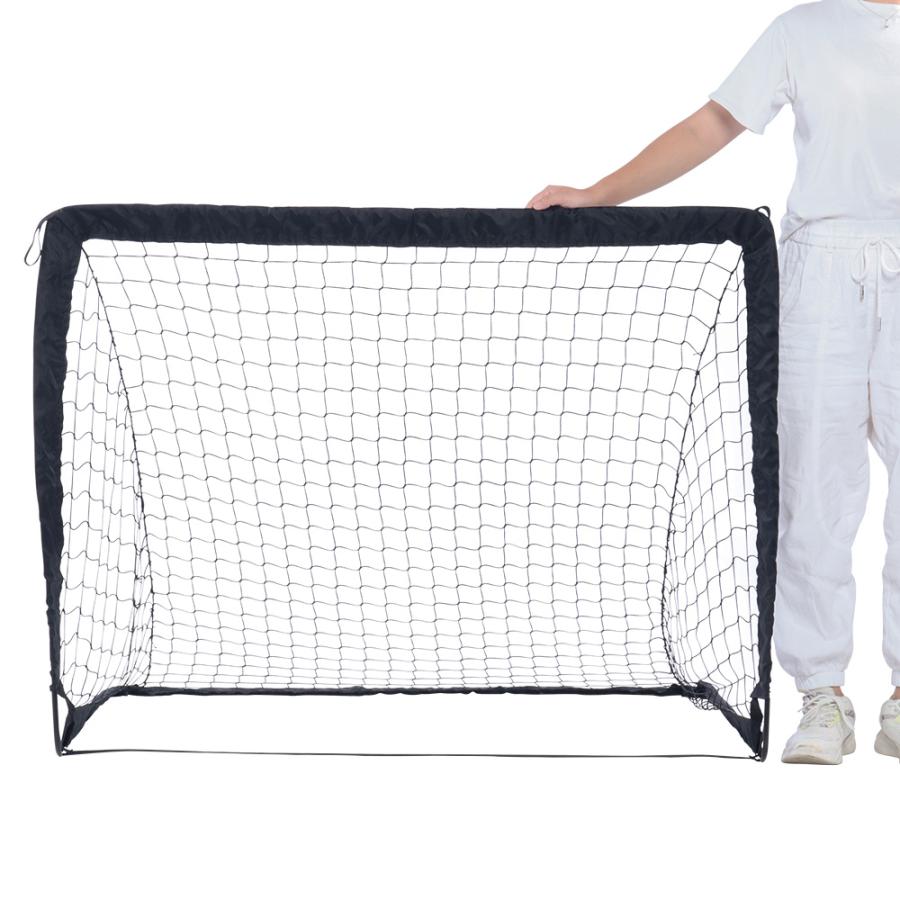 サッカーゴール 折りたたみ 2個セット 124×95cm ブラック 収納バッグ