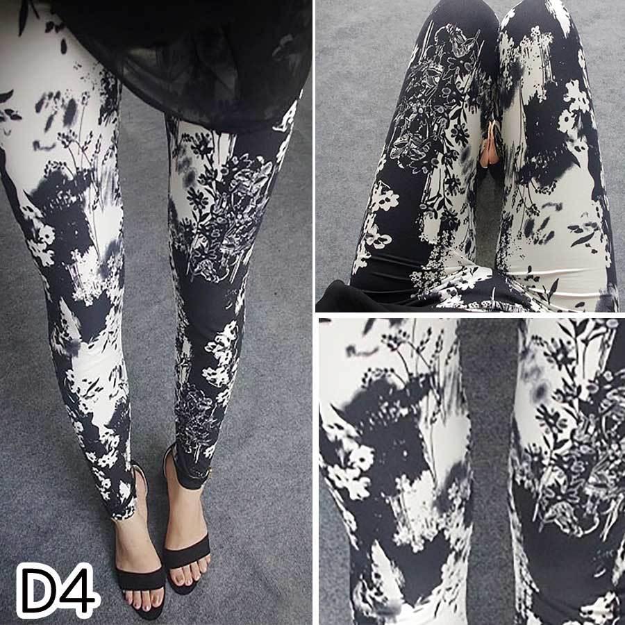 美品白黒花柄ハイウエストレギンス alpha-mode-shop_8-7-2-10-360-6a-8