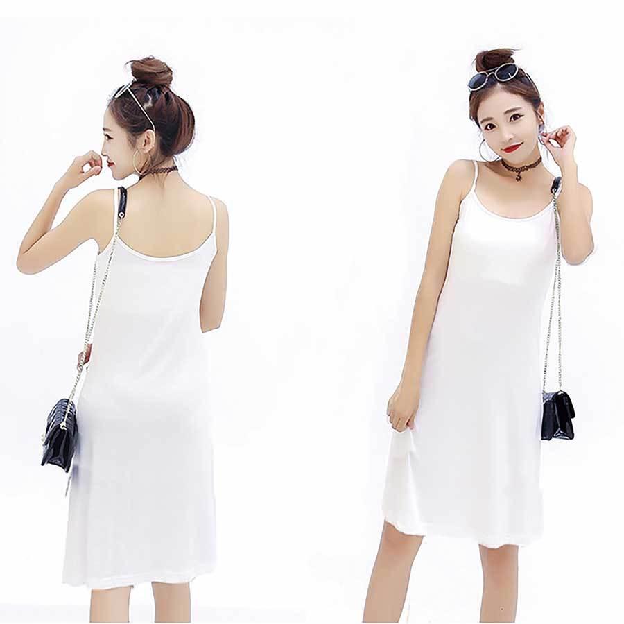 人気アイテム ペチコート ワンピース インナーワンピース 透け防止 ノースリーブキャミソール インナー 透けない レディース ロング丈 ショート丈 ミモレ丈 ドレス 部屋着 Aynaelda Com