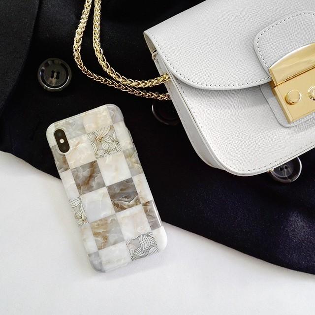 マーブルストーン調ブロック柄 フラワー柄のiphoneケース 大理石調 花柄カバー Iphone 6 6splus Ipc 002 2 Emilino 通販 Yahoo ショッピング