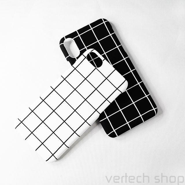グラフチェック柄のiphoneケース 格子 モノトーン 黒 白 スマホカバー シンプル Iphone 7 7 Plus 8 8 Plus X 10 Ipc 005 Emilino 通販 Yahoo ショッピング