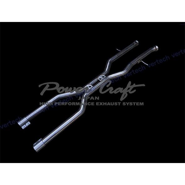 パワークラフト 可変バルブ マフラー センターパイプ リアピース セットデュアル パワークラフト 可変バルブ マフラー センターパイプ リアピース