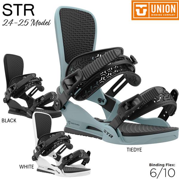 24-25 美品 UNION STR スノーボード バインディング ブラック L UNION BINDING スノーボード ビンディング ユニオン STR Black