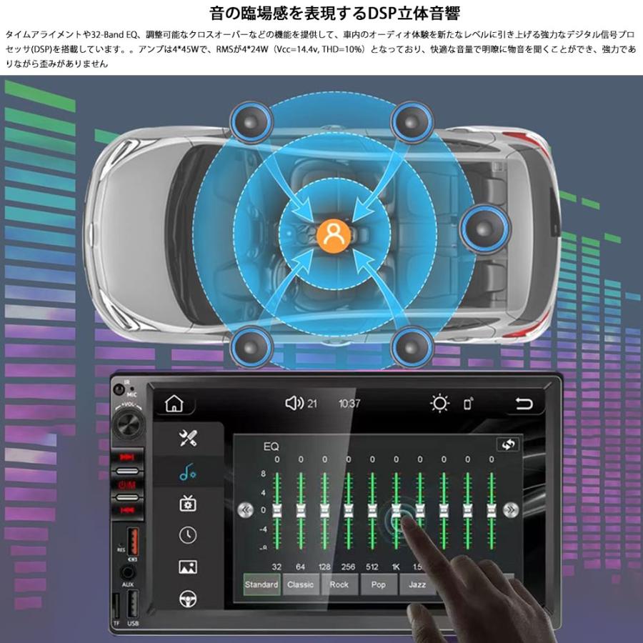 2DIN 7インチ ディスプレイ オーディオ IPS液晶 FM/AMラジオ