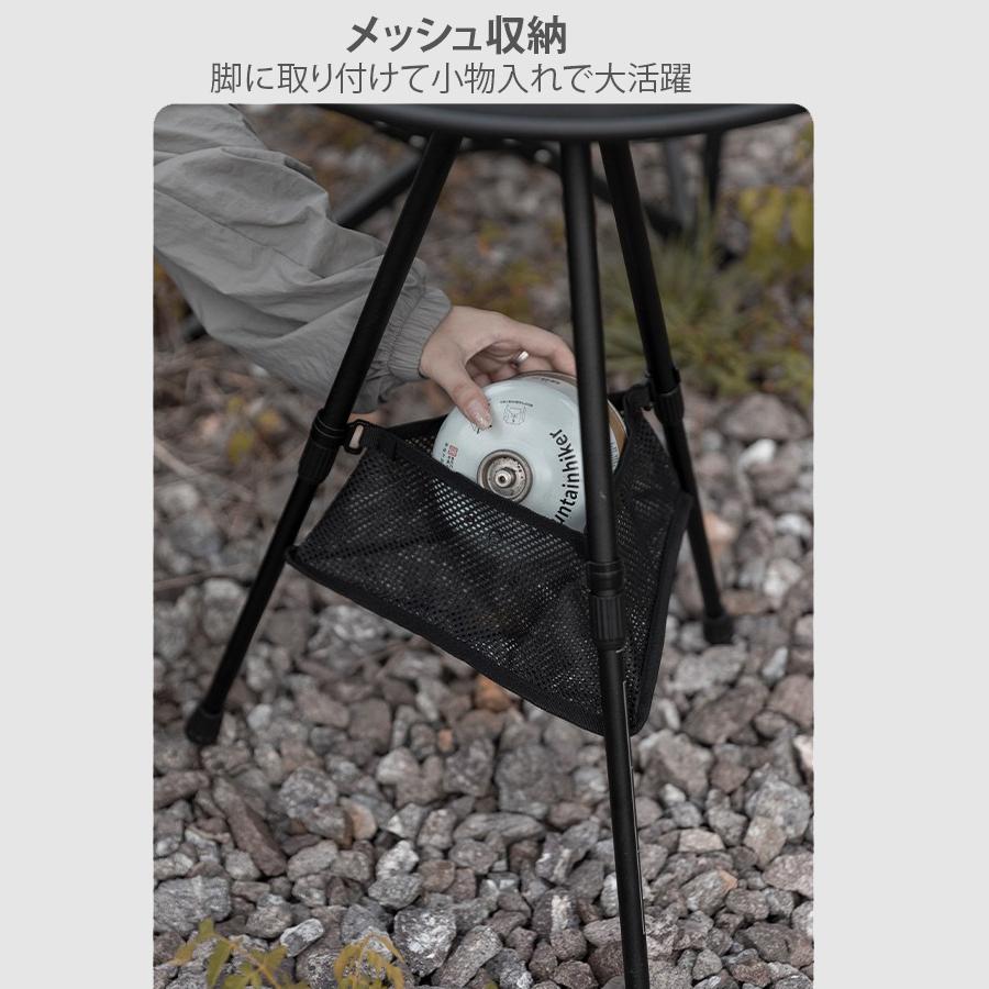 キャンプ テーブル 丸サイドテーブル メッシュ収納 ランタン キャンプ テーブル 丸サイドテーブル メッシュ収納 ランタン