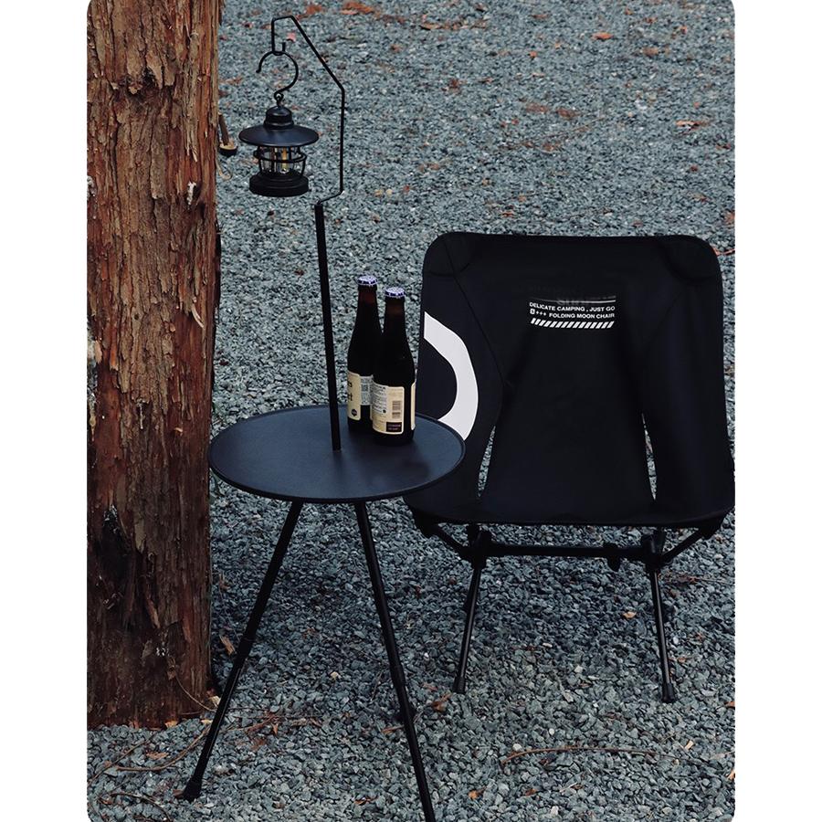 キャンプ テーブル 丸サイドテーブル メッシュ収納 ランタンスタンド