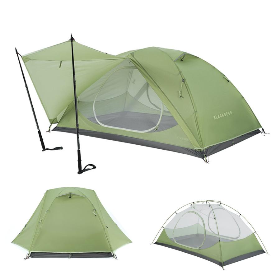 BLACKDEER テント 山岳テント ULテント 登山テント 前後跳ね上げ 前後