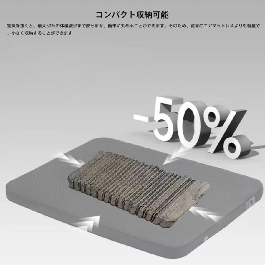 極厚10CM 自動膨張 インフレータブルマット ポンプ内蔵 高反発 エアー