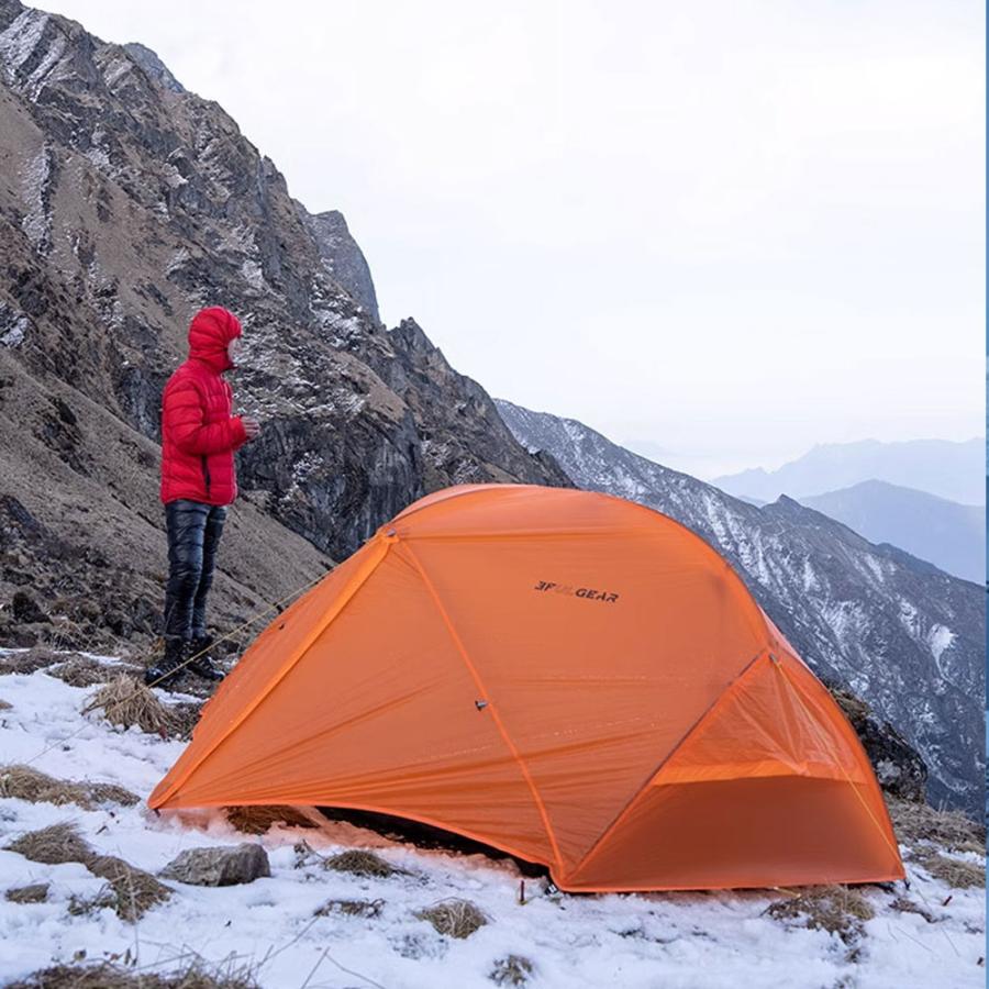 3f ul gearテント 山岳テント　Floating cloud 2 登山テント 自立式テント 2人用 テント 15Dナイロン 軽量 片面シリコンナイロン 二つの出入り口 pu5000ｍｍ｜vertexone-store｜09