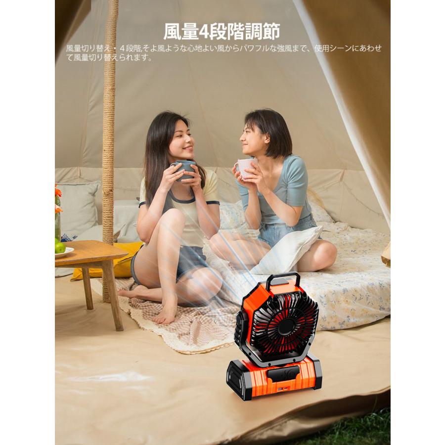 卓上扇風機 20000mAh 5段階風量調整　サーキュレーター　ライト付き　美品 アウトドア扇風機 卓上 扇風機卓上 サーキュレータ 工場 作業