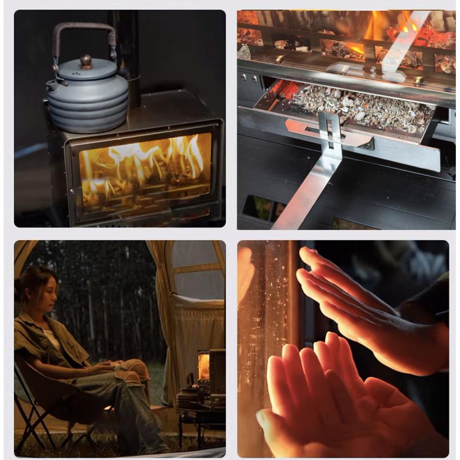 高機能 三面耐熱ガラス窓 薪ストーブ フルセット 新品未使用 全国送料無料 新品 高機能 三面耐熱ガラス窓 コンパクト 薪ストーブ フルセット