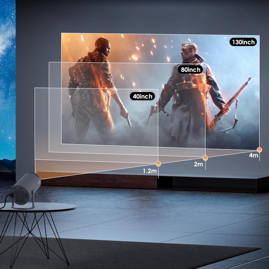 プロジェクター 小型 4K対応 Android TV 11.0 高輝度 自動台形 プロジェクター 小型 4K対応 Android TV 11.0 高輝度 自動台形