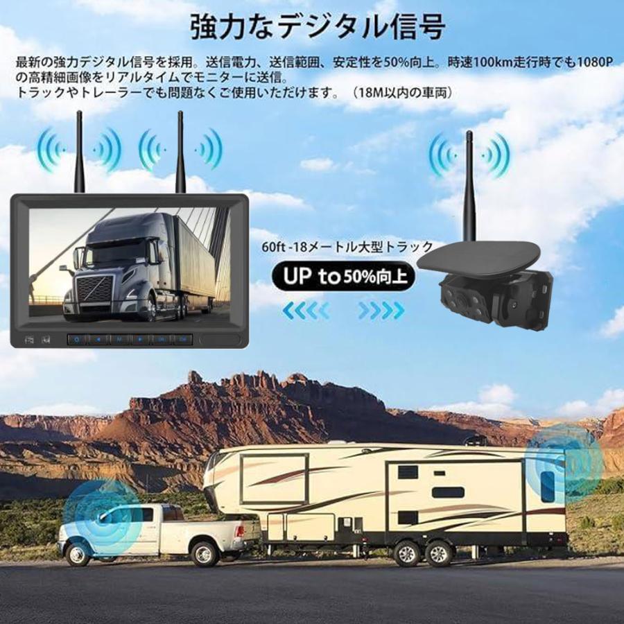 6段ズーム トラックバックモニター 録画機能付 7インチバックカメラ